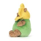 Bär im Narzissenoutfit