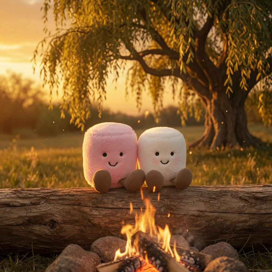 Pink und Weißer Marshmallow